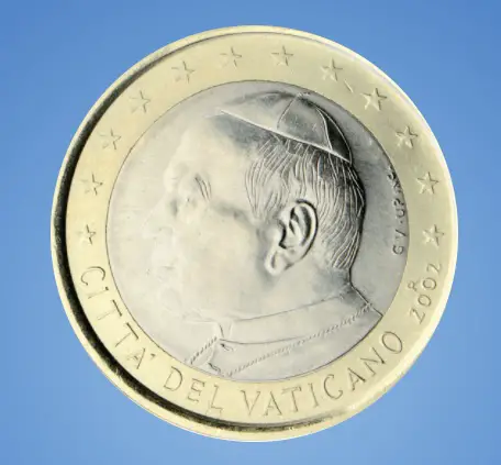 moeda 1 euro vaticano 2002
